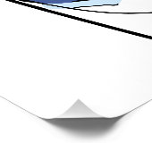 Abstracte Fluid Line Face Art Perfect Poster (Hoek)