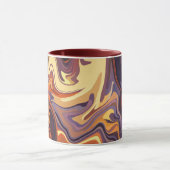 Abstracte Fluid Swirl Design in warme tinten Mok (Midden)