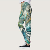 Abstracte Fluid Swirl Vrouwen Leggings (Links)