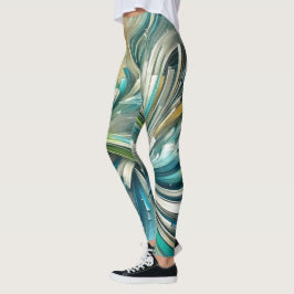 Abstracte Fluid Swirl Vrouwen Leggings