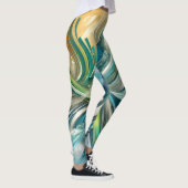Abstracte Fluid Swirl Vrouwen Leggings (Rechts)