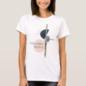 Abstracte Fluit Quote Modern Blush Pink & Navy T-shirt (Voorkant)