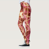 Abstracte fluorescerende lijnen leggings (Links)
