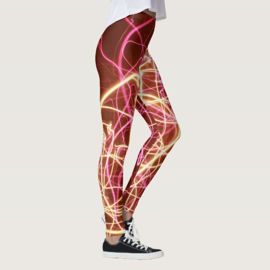 Abstracte fluorescerende lijnen leggings (Rechts)