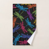 ABSTRACTE FLYPATROON VOOR KLEURENDRAGONFLIES BAD HANDDOEK (Handdoek)