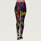 ABSTRACTE FLYPATROON VOOR KLEURENDRAGONFLIES LEGGINGS (Achterkant)