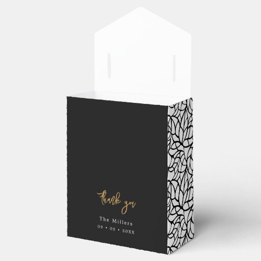 Abstracte foliage Pattern Favor Box Bedankdoosjes (Geopend)