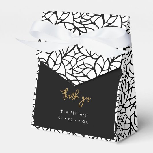 Abstracte foliage Pattern Favor Box Bedankdoosjes (Voorkant Zijde)