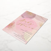 Abstracte Foliën  Baby shower Folie Invi Uitnodiging (Gedraaid)