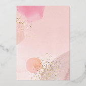 Abstracte Foliën  Baby shower Folie Invi Uitnodiging (Achterkant)