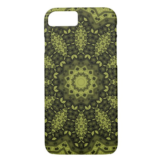 Abstracte folk mandala ethno traditionele sierbloe Case-Mate iPhone case (Achterkant)