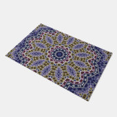 Abstracte folk mandala ethno traditionele sierbloe deurmat (Schuin)