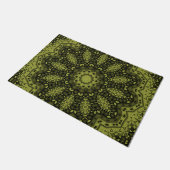 Abstracte folk mandala ethno traditionele sierbloe deurmat (Schuin)