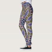 Abstracte folk mandala ethno traditionele sierbloe leggings (Links)