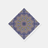 Abstracte folk mandala ethno traditionele sierbloe servet (Hoek)