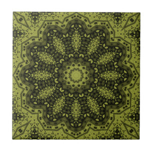 Abstracte folk mandala ethno traditionele sierbloe tegeltje