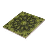 Abstracte folk mandala ethno traditionele sierbloe tegeltje (Zijkant)