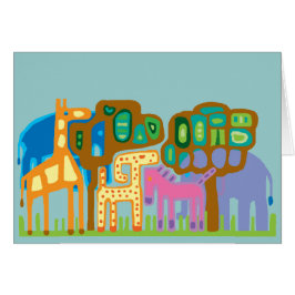 Abstracte folkkunst Afrikaanse dieren