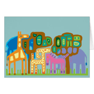 Abstracte folkkunst Afrikaanse dieren