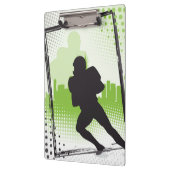 Abstracte Football Player met Cityscape[e en Stipp Klembord (Links)