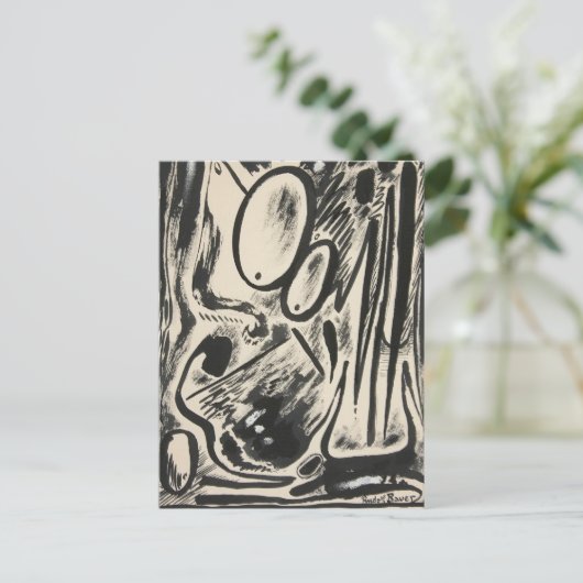 Abstracte formulieren | Rudolf Bauer Briefkaart (Staand voorkant)