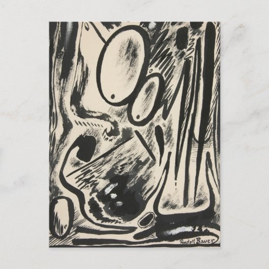 Abstracte formulieren | Rudolf Bauer Briefkaart (Voorkant)