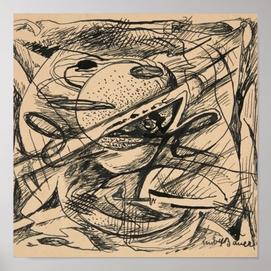 Abstracte formulieren | Rudolf Bauer Poster (Voorkant)