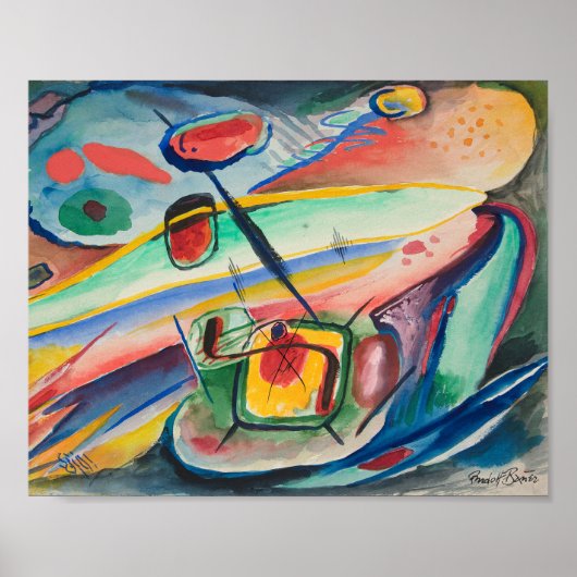 Abstracte formulieren | Rudolf Bauer Poster (Voorkant)