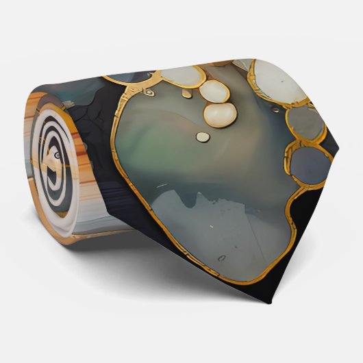 Abstracte fossiele stropdas (Opgerold)