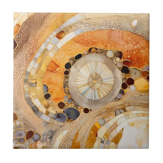 Abstracte Fossiele Tegel Tegeltje (Voorkant)