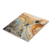 Abstracte Fossiele Tegel Tegeltje (Zijkant)