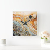 Abstracte Fossiele Wandklok (Huis)