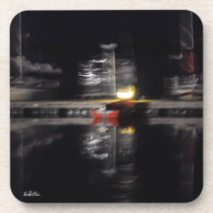 abstracte foto, boten bier onderzetter
