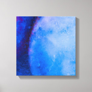 Abstracte foto donkerblauwe ijskunst canvas afdruk