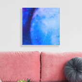 Abstracte foto donkerblauwe ijskunst canvas afdruk (Insitu (Woonkamer))