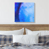 Abstracte foto donkerblauwe ijskunst canvas afdruk (Insitu (Slaapkamer))