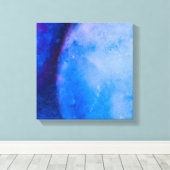 Abstracte foto donkerblauwe ijskunst canvas afdruk (Insitu (Houten vloer))