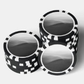 Abstracte foto pokerfiches zwart en wit pokerchips (Opstapeling)