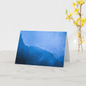 Abstracte foto van Blue Ice Kaart (Gele Bloem)