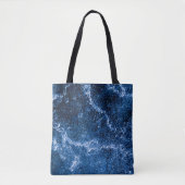Abstracte foto van Blue Ice Tote Bag (Voorkant)