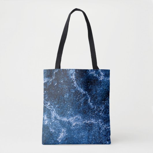Abstracte foto van Blue Ice Tote Bag (Voorkant)
