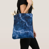 Abstracte foto van Blue Ice Tote Bag (Dichtbij)