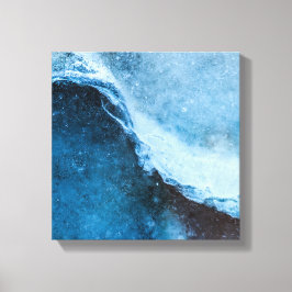 Abstracte foto van Blue Turquoise Ice Canvas Afdruk