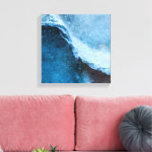 Abstracte foto van Blue Turquoise Ice Canvas Afdruk (Insitu (Woonkamer))