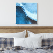 Abstracte foto van Blue Turquoise Ice Canvas Afdruk (Insitu (Slaapkamer))