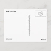 Abstracte foto van een roze Tulp-boom Briefkaart (Achterkant)
