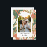 Abstracte foto van geverfd feestdagenkaart<br><div class="desc">Deze stijlvolle en moderne vakantiekaart is voorzien van een moderne boogfoto met onze schilderachtige abstracte achtergrond in zwevende kleuren. De rug komt met een vlek voor een tweede foto,  een douanebericht,  terugkeeradres,  en ontvankelijk adres. Koop vakantiekaarten en meer op www.zazzle.com/store/nbpaperco</div>