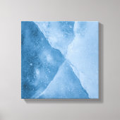 Abstracte foto van Light Blue Ice Canvas Afdruk (Voorkant)
