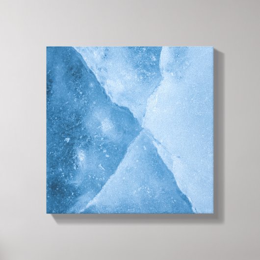 Abstracte foto van Light Blue Ice Canvas Afdruk (Voorkant)