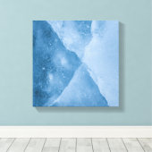 Abstracte foto van Light Blue Ice Canvas Afdruk (Insitu (Houten vloer))